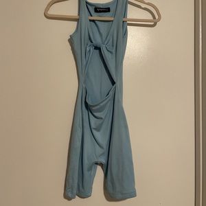 Baby blue knot romper from “myoutfitonline” size xs